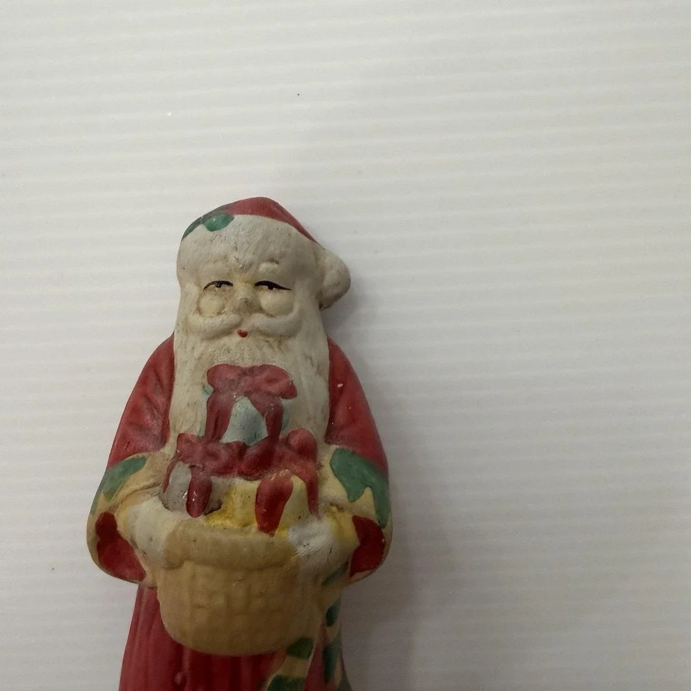 Vintage Santa Claus Figurine 1907 Brazil Folk Art Style Christmas Decor